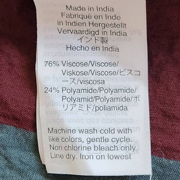 Madewell Multi-Color Stripe Crinkle Blouse with Button-Up Back Size XS - Picture 7 of 7